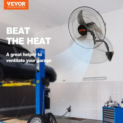 30-Inch Outdoor Misting Wall Fan with 3 Speeds, Oscillation & Adjustable Tilt