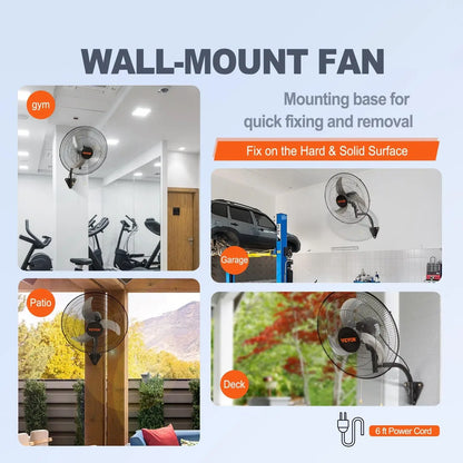30-Inch Outdoor Misting Wall Fan with 3 Speeds, Oscillation & Adjustable Tilt