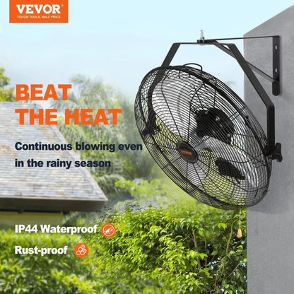 30-Inch Outdoor Misting Wall Fan with 3 Speeds, Oscillation & Adjustable Tilt